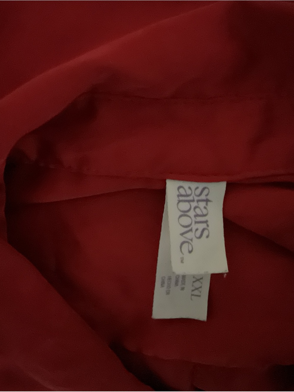 stars above Red Satin Button-Front Pajama Set - Picture 7 of 7
